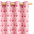 Sweetheart Trellis Pink Grommet Curtain Panel
