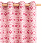Sweetheart Trellis Pink Grommet Curtain Panel