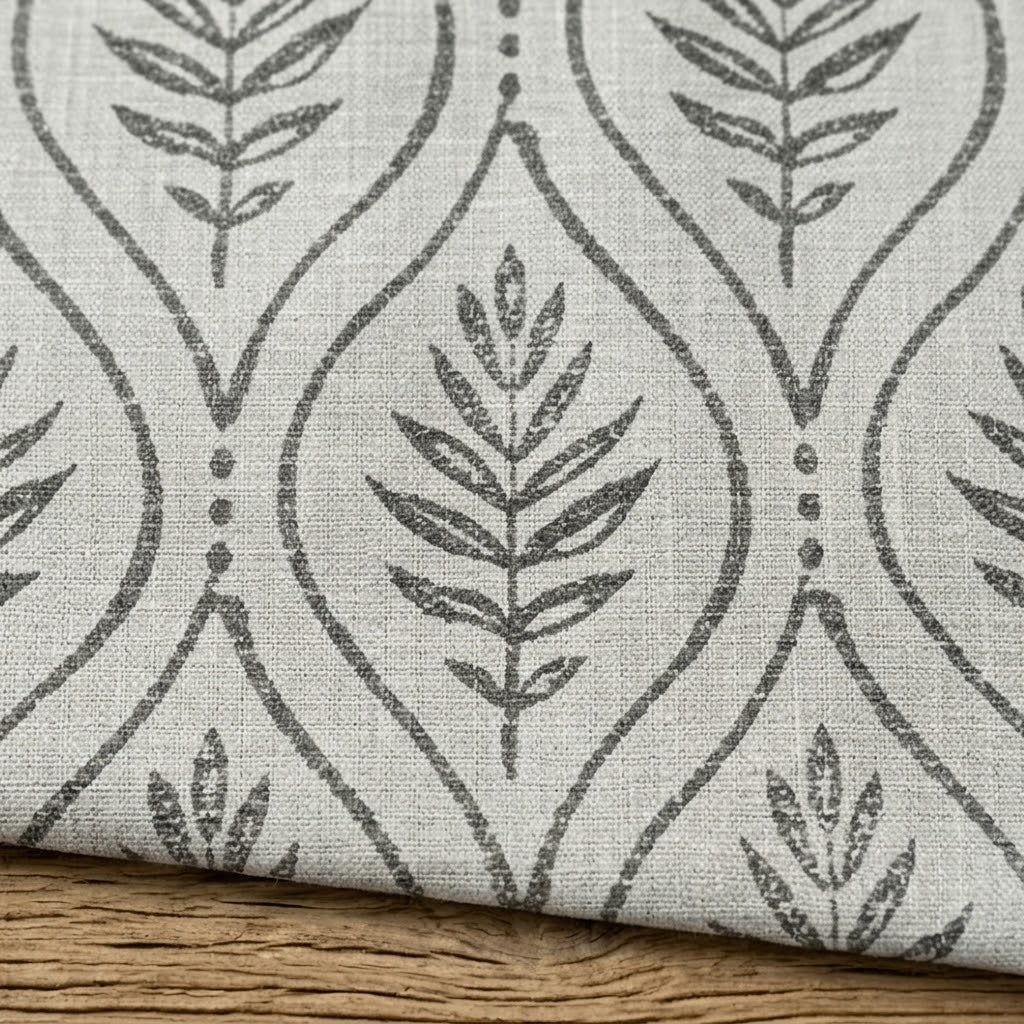 Botanical Trellis Woven Curtain Panel