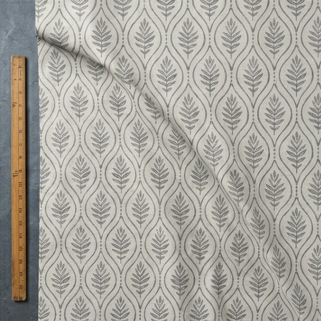 Botanical Trellis Woven Curtain Panel