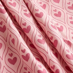 Sweetheart Trellis Pink Grommet Curtain Panel