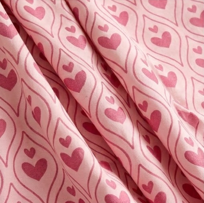 Sweetheart Trellis Pink Grommet Curtain Panel