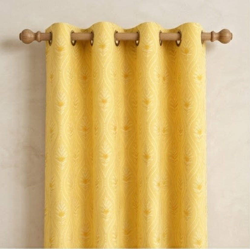 Sunlit Botanical Trellis Grommet Curtain Panel