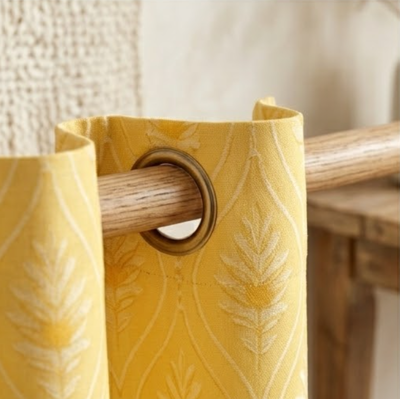 Sunlit Botanical Trellis Grommet Curtain Panel