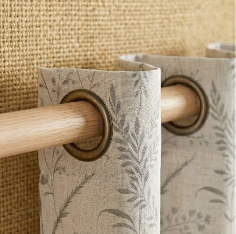 Grey Meadow Botanical Grommet Curtain Panel