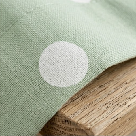 Sage Green Scattered Dot Grommet Curtain Panel