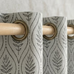 Botanical Trellis Woven Curtain Panel