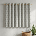 Botanical Trellis Woven Curtain Panel
